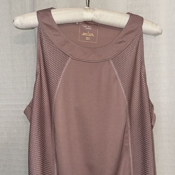 Ted Baker L Mauve Pink Racerback Sleeveless Gym Tank Top - Picture 3 of 12